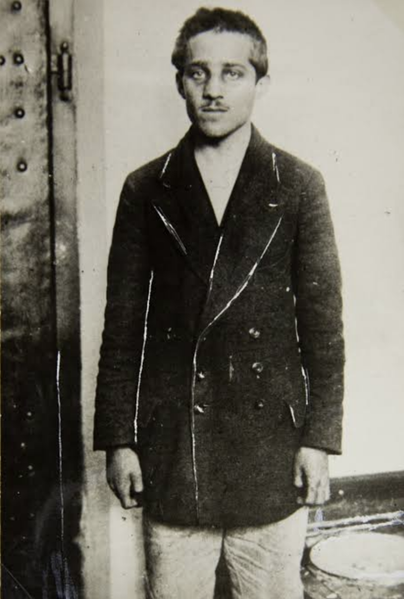 Gavrilo Princip in his prison cell, 1915